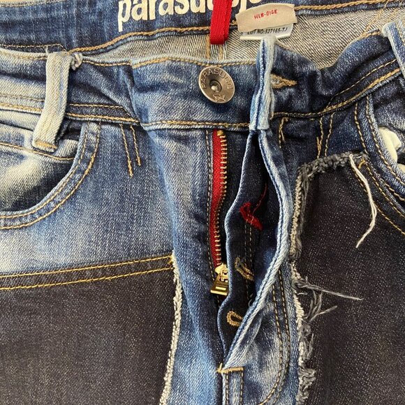 Parasuco Mens Low Rise Relaxed Fit Patchwork Jeans Size 32 Blue Denim WLB-016 - Picture 6 of 16